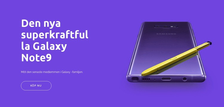 Galaxy note9 Webbplats mall