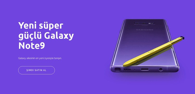 Galaxy note9 Web sitesi tasarımı