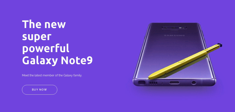Galaxy note9 Website Template