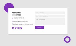 Web Stránky Pro Kontaktní Informace S Tvary