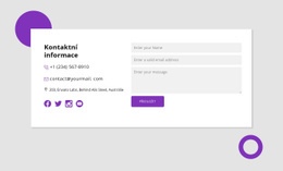 Kontaktní Informace S Tvary – Přizpůsobitelný Profesionální Design