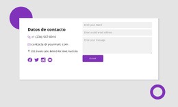 Información De Contacto Con Formas - Diseño Profesional Personalizable