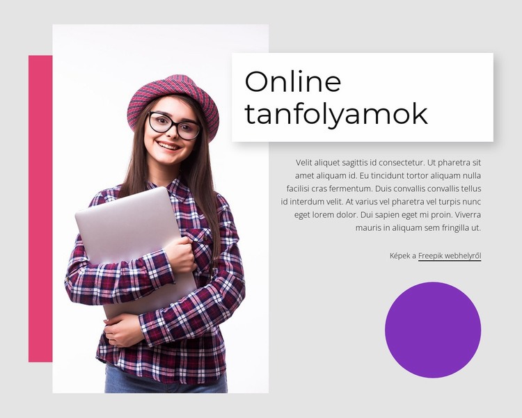 Egyedülálló online tanulás Sablon