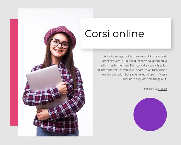 Apprendimento online unico Modello CSS