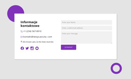 Informacje Kontaktowe Z Kształtami – Szablon Elementów Premium