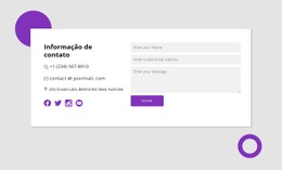 Informações De Contato Com Formas - Modelo HTML5 Multifuncional