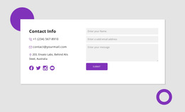 Contact Info With Shapes - Create Beautiful Templates