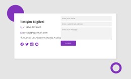 Şekillerle Iletişim Bilgileri Için Sayfa Web Sitesi