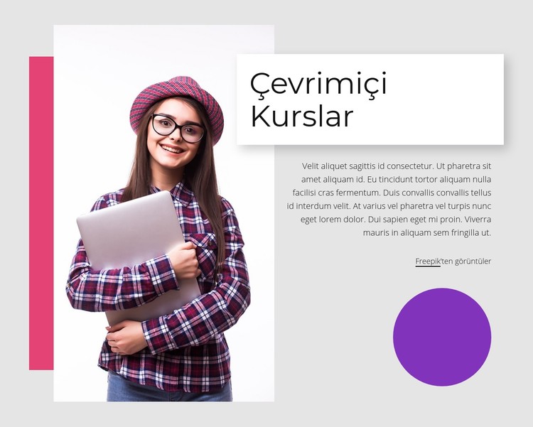 Benzersiz çevrimiçi öğrenme CSS Şablonu