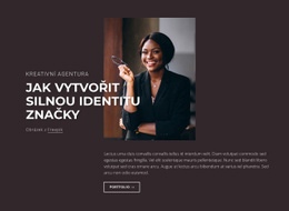 Silná Identita Značky Bezplatná Šablona Webu CSS