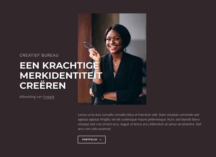 Krachtige merkidentiteit HTML5-sjabloon