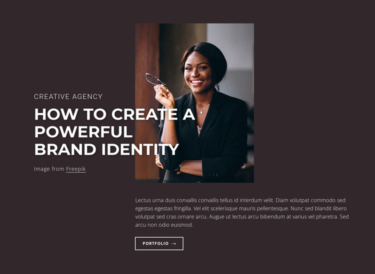 Powerful brand identity One Page Template