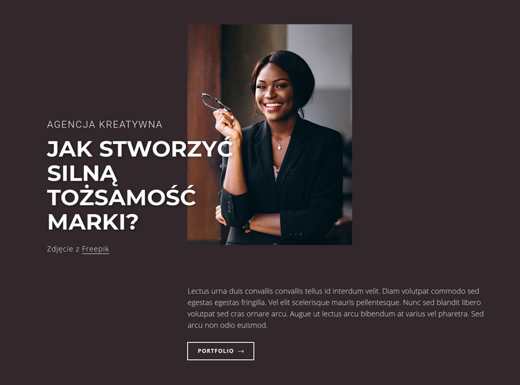 Silna tożsamość marki Szablon HTML