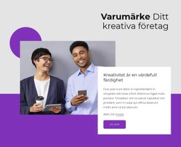 Varumärke För Ditt Kreativa Företag - Nedladdning Av HTML-Mall
