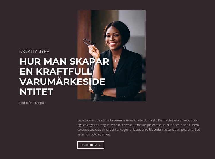 Kraftfull varumärkesidentitet HTML-mall