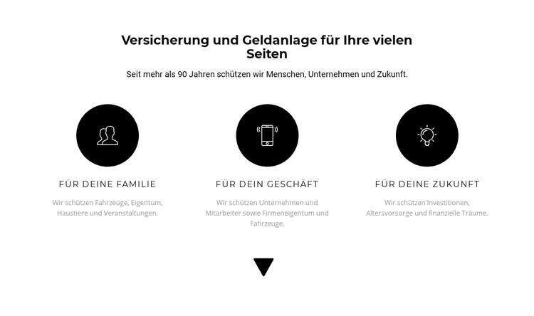 Drei Arbeitsrichtungen WordPress-Theme