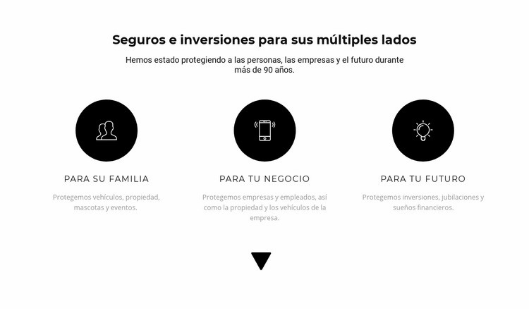 Tres direcciones de trabajo Plantilla HTML5