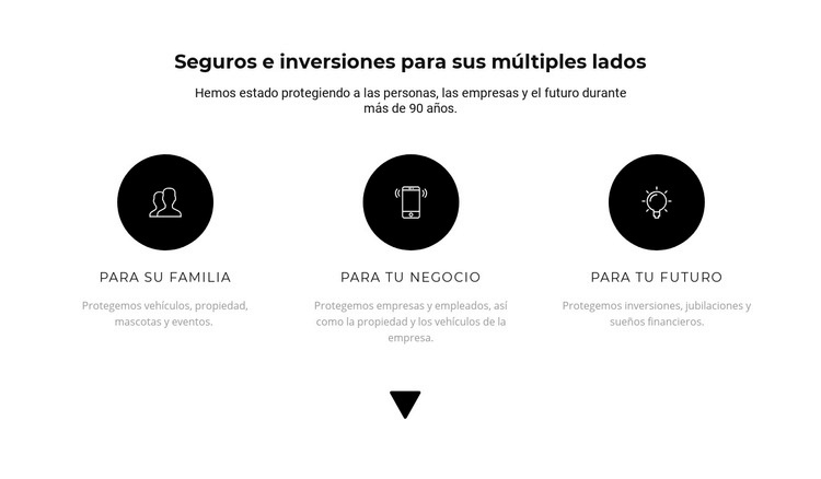 Tres direcciones de trabajo Plantilla