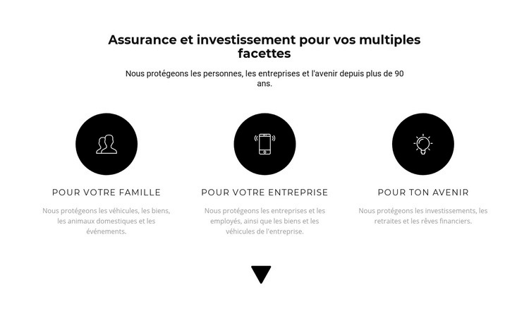 Trois directions de travail Conception de site Web