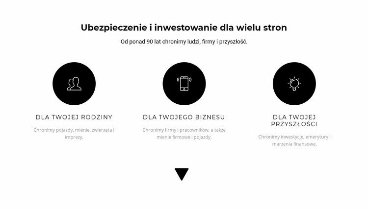 Trzy kierunki pracy Kreator witryn internetowych HTML