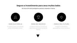 Web Design Incrível Para Três Direções De Trabalho