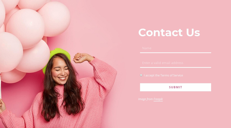 Contact the events company eCommerce Template