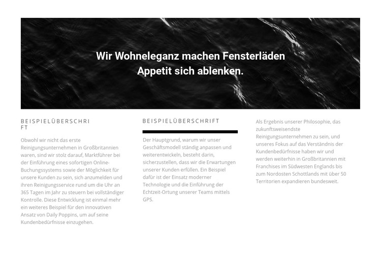 Bild und Text in drei Spalten CSS-Vorlage