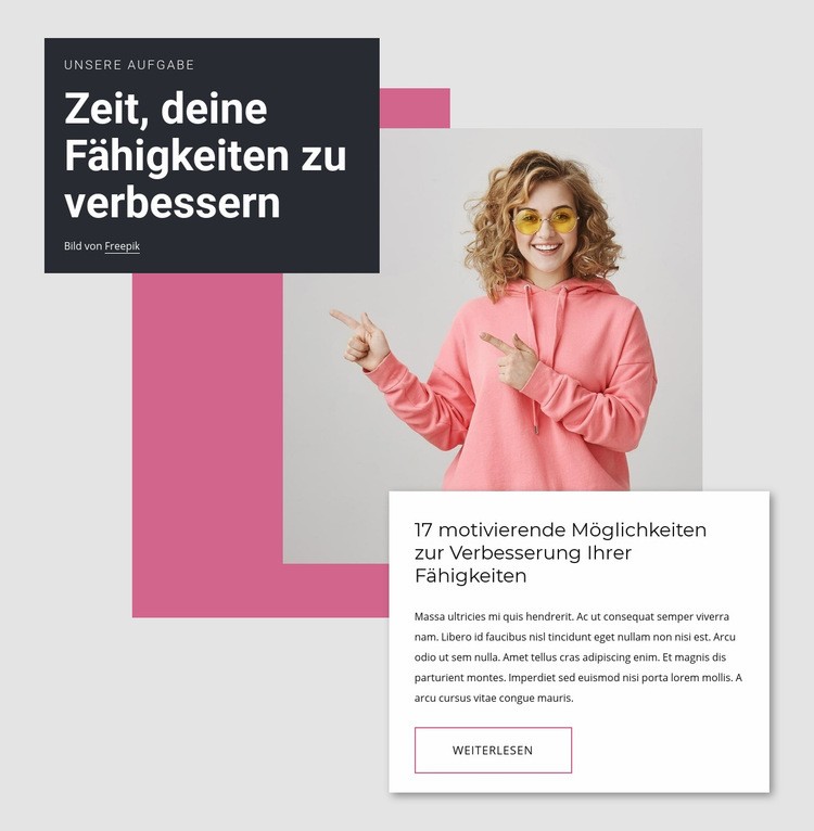 Erweitere dein Wissen Website design