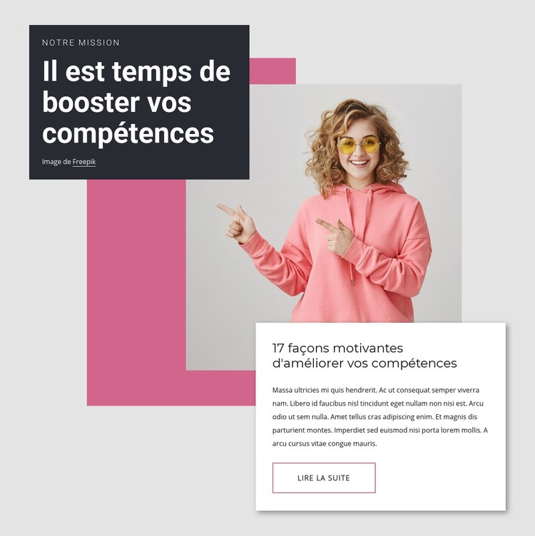 Boostez vos connaissances Modèles de constructeur de sites Web