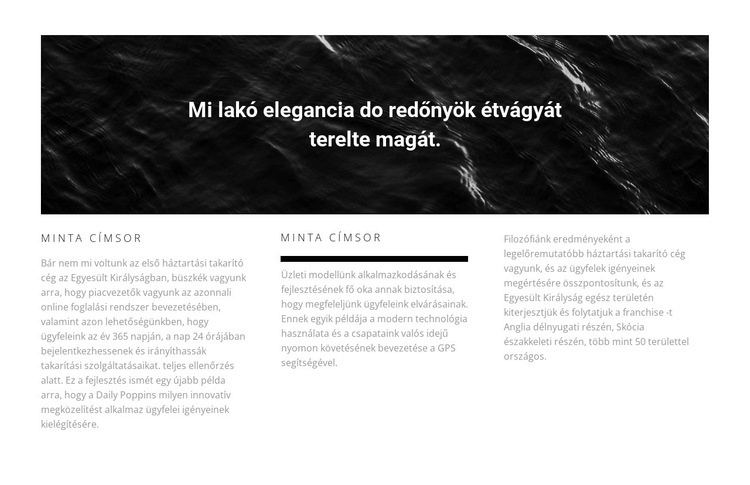 Kép és szöveg három oszlopban Weboldal tervezés