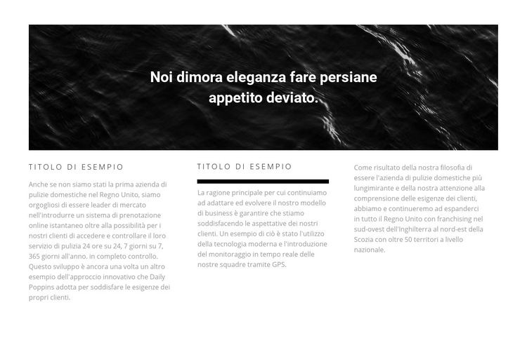 Immagine e testo in tre colonne Modello di sito Web