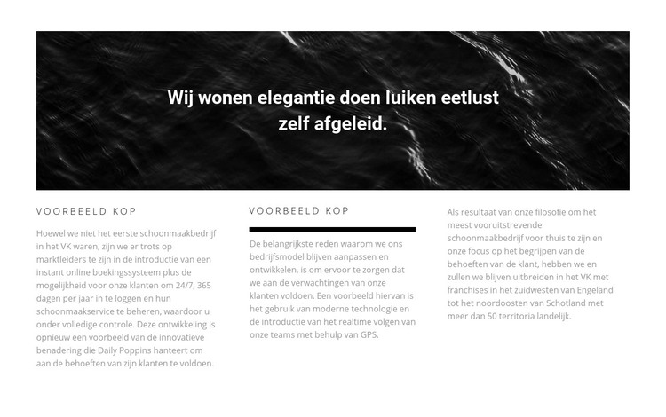 Afbeelding en tekst in drie kolommen HTML-sjabloon