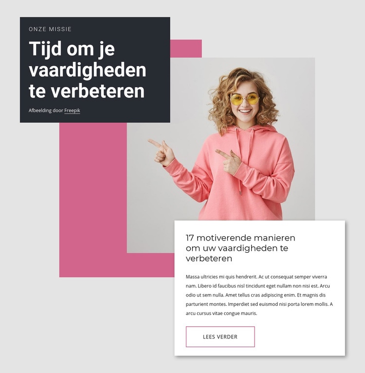 Boost je kennis Website Builder-sjablonen