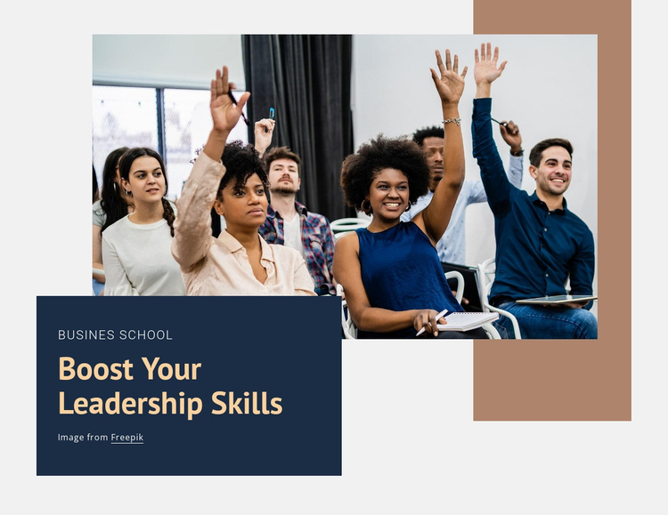 Boost your leadership skills Landing Page