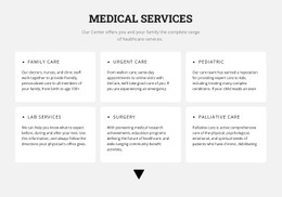 Medical Directions Landing Page