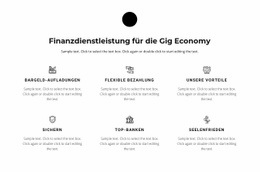 Sechs Arbeitsrichtungen - Beste Zielseite