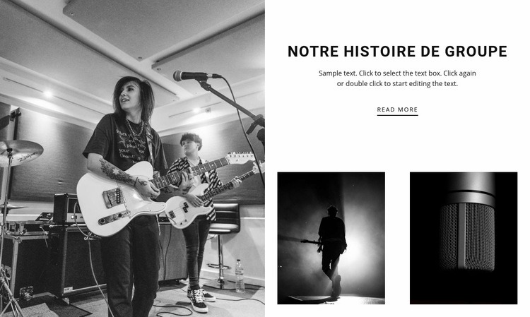 L'histoire de notre groupe de jazz Modèles de constructeur de sites Web