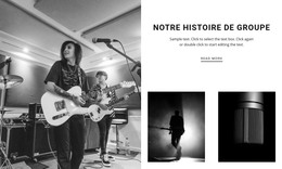 L'Histoire De Notre Groupe De Jazz - Modèle De Page HTML