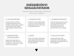 Orvosi Utasítások Céloldal Sablon