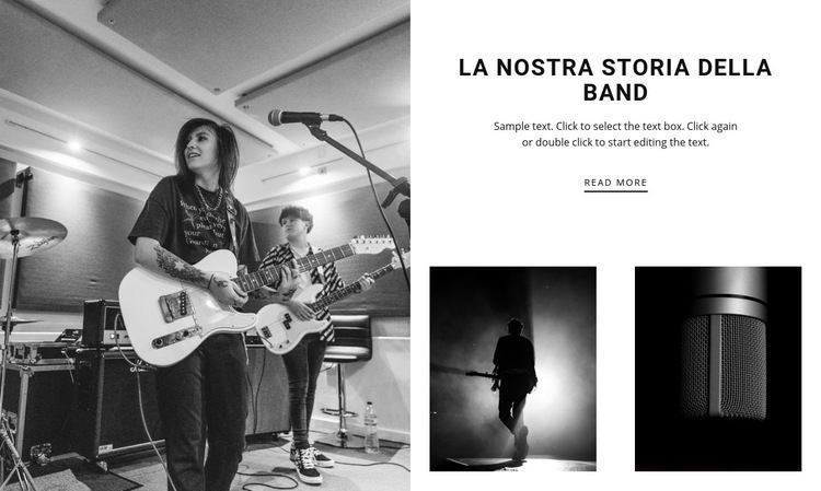 La storia della nostra jazz band Mockup del sito web