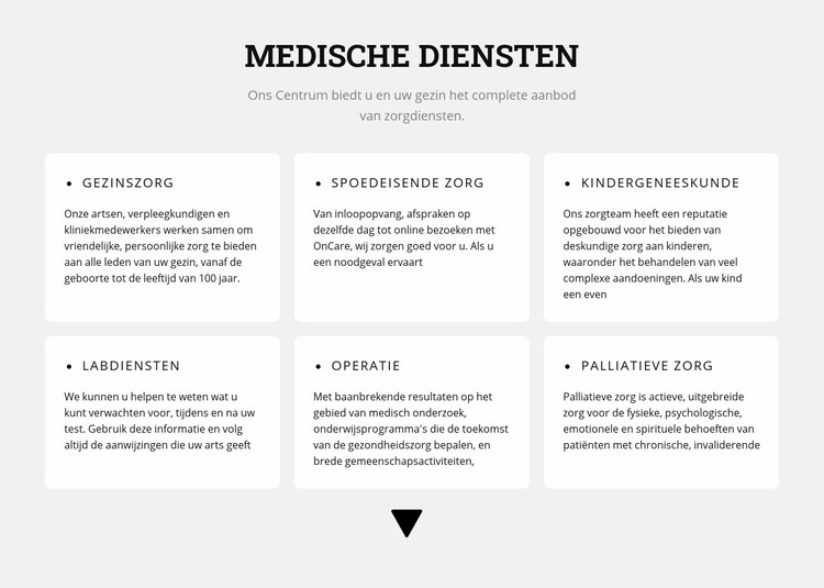 Medische aanwijzingen Bestemmingspagina