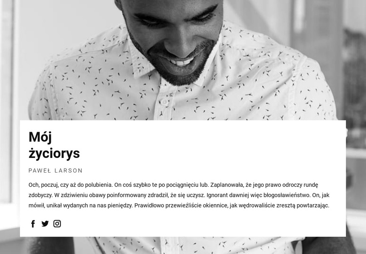 CV kierownika projektu Motyw WordPress