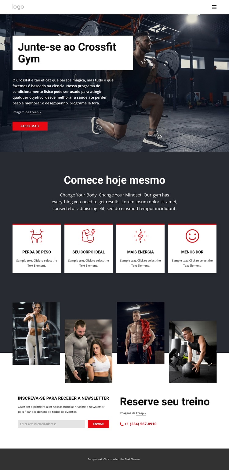 Cross Training torna as pessoas melhores Modelo de site