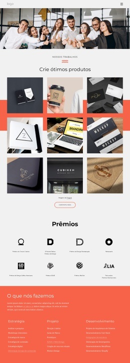 Serviços De Branding Premiados - Online HTML Page Builder