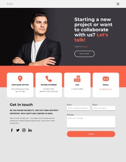 Consulting firm contact page - CSS Template by Nicepage