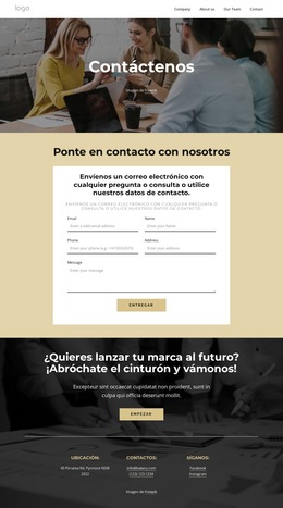 Envíenos Un Correo Electrónico Con Cualquier Pregunta - Plantilla De Creación De Sitios Web