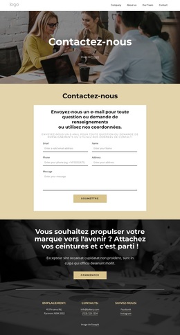 Page De Contact