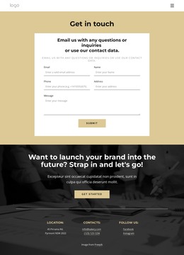 Email Us With Any Questions - HTML Template Download