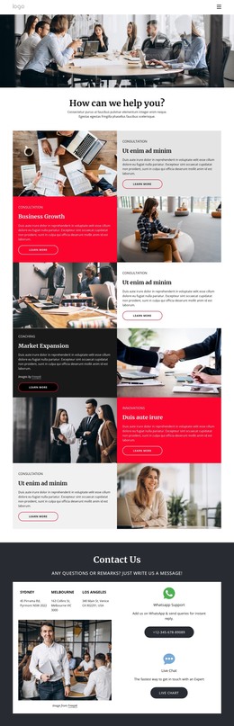 Consulting Consultations - HTML Web Page Template