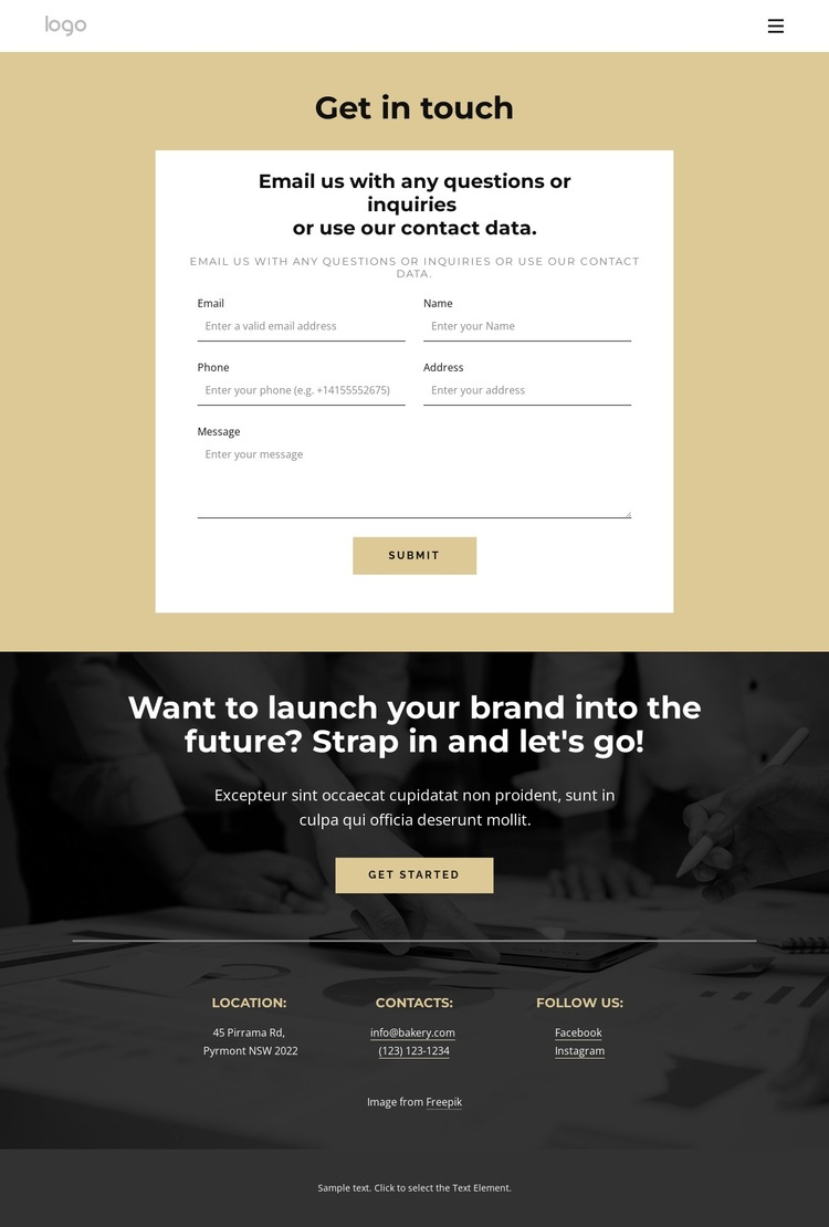 Email us with any questions HTML5 Template